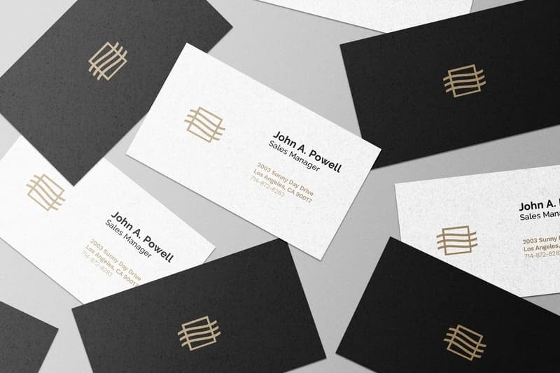 Mockup card visit, danh thiếp, thẻ nhân viên PSD