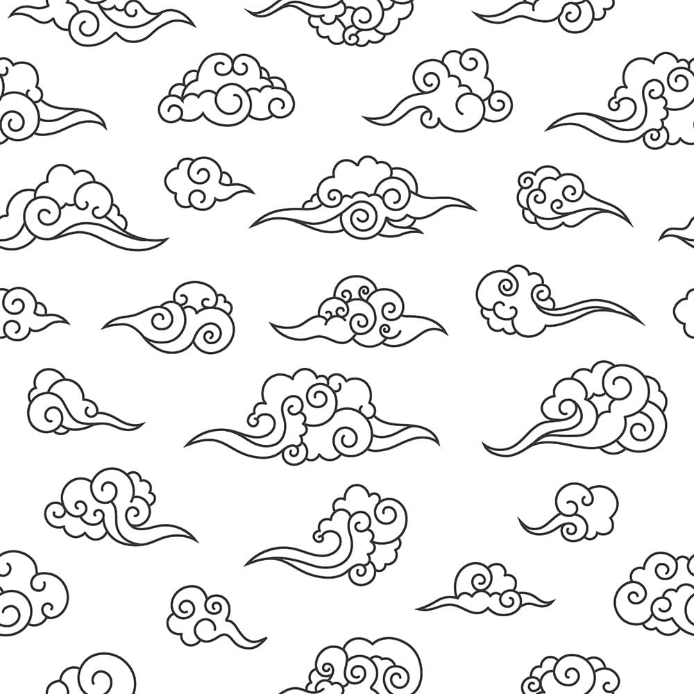 Mẫu hoa văn mây file vector - mẫu số 447