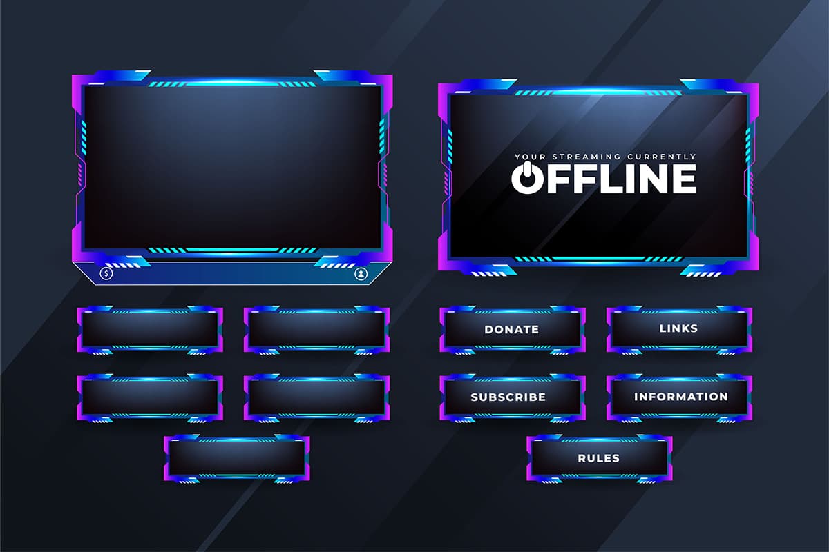 Khung livestream file EPS và AI mẫu LV101