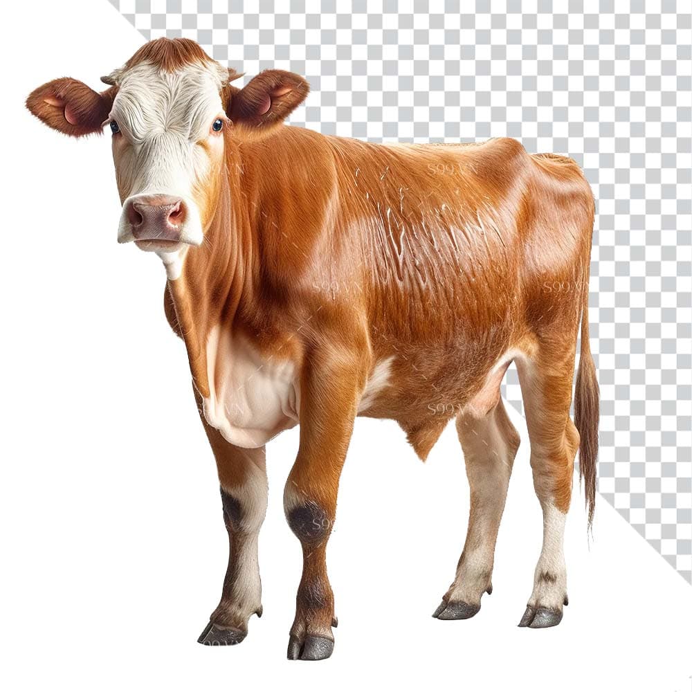 Hình ảnh chú bò đang đứng file PNG mẫu PM714