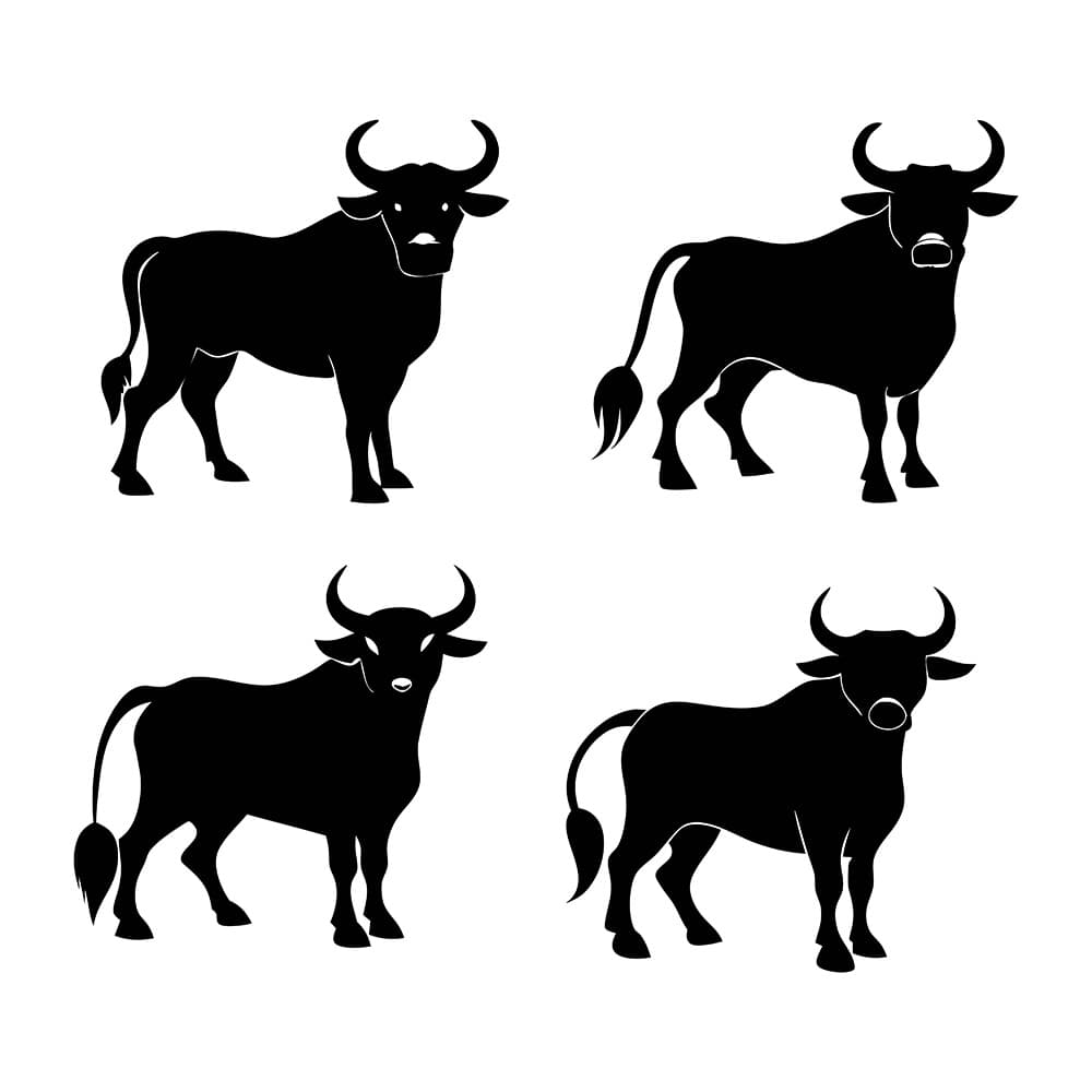 Hình ảnh con trâu file vector mẫu PM511
