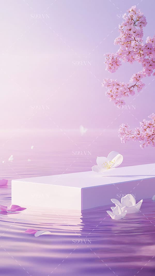 Background bục 3d thiên nhiên file PNG mẫu PM849