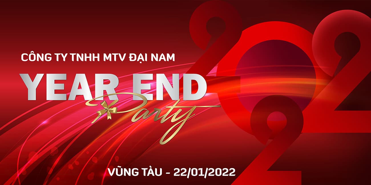 Backdrop tiệc tất niên cuối năm mẫu 017 - File Corel