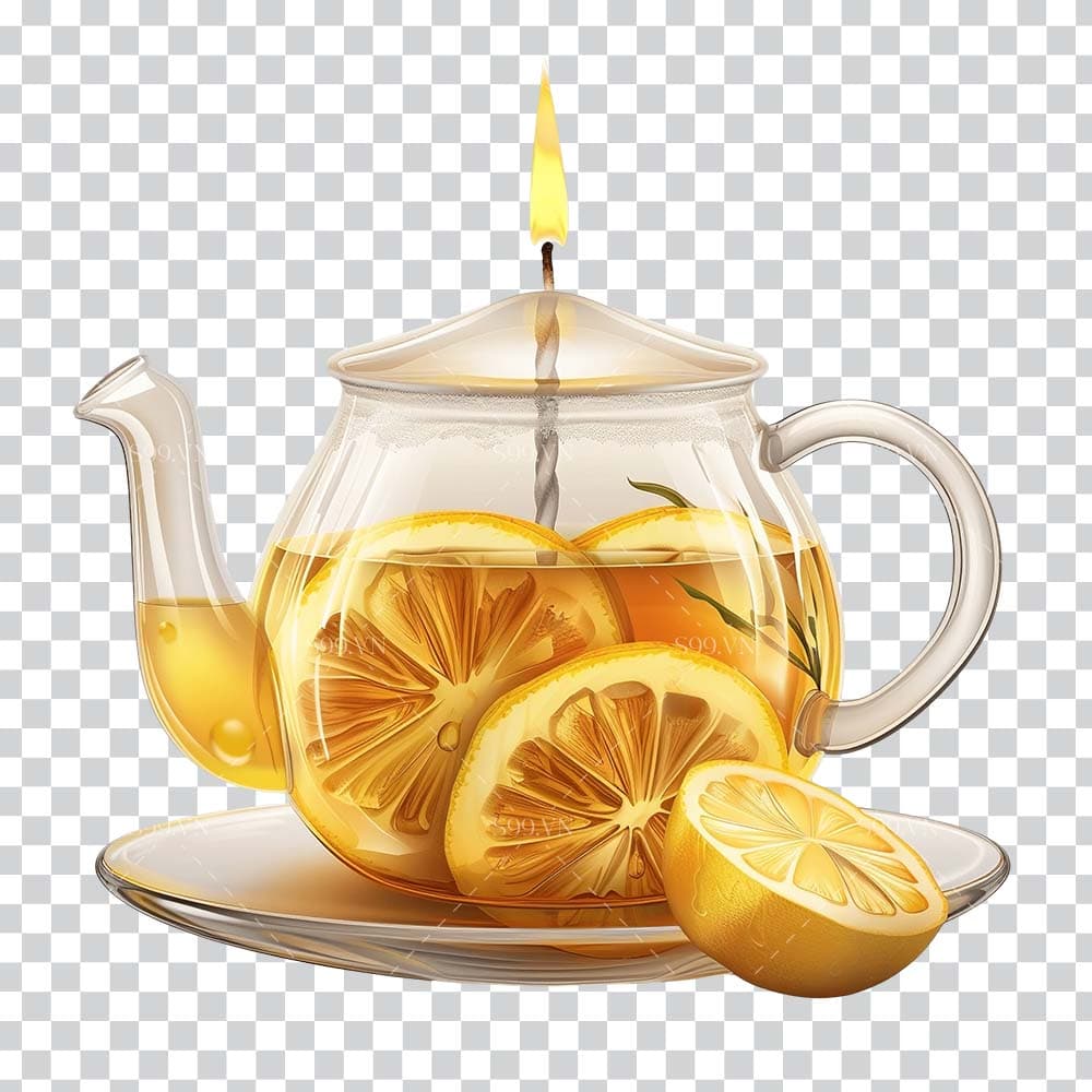 Hình ảnh ấm trà chanh file PNG mẫu DF25