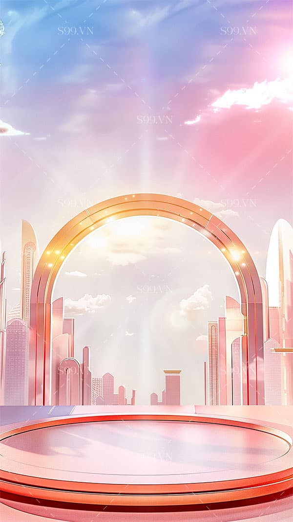 Background bục 3D file PNG mẫu JP100