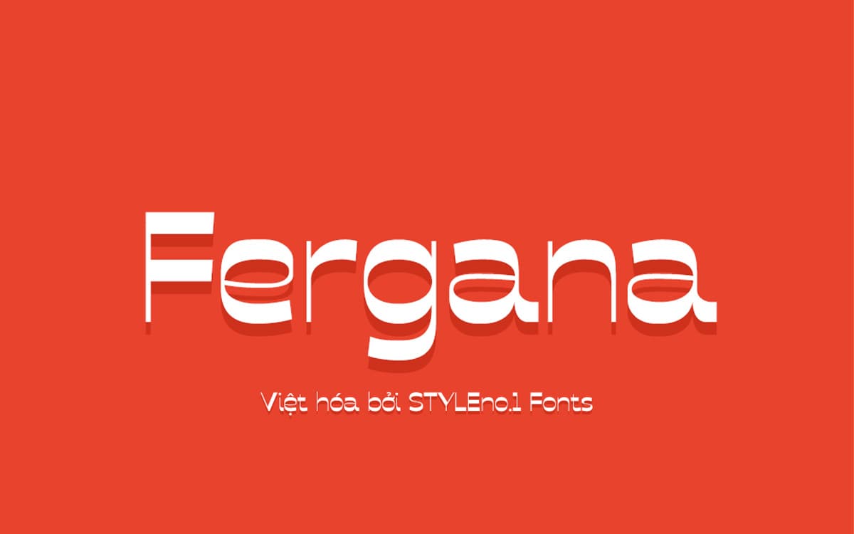 Font chữ vui vẻ, dễ thương, hoạt hình cho lĩnh vực trẻ em, đồ ăn, fodd, cute  SVN-Fergana-Regular