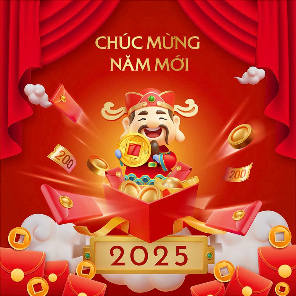 Banner thần tài dịp tết nguyên đán file vector - mẫu số 514