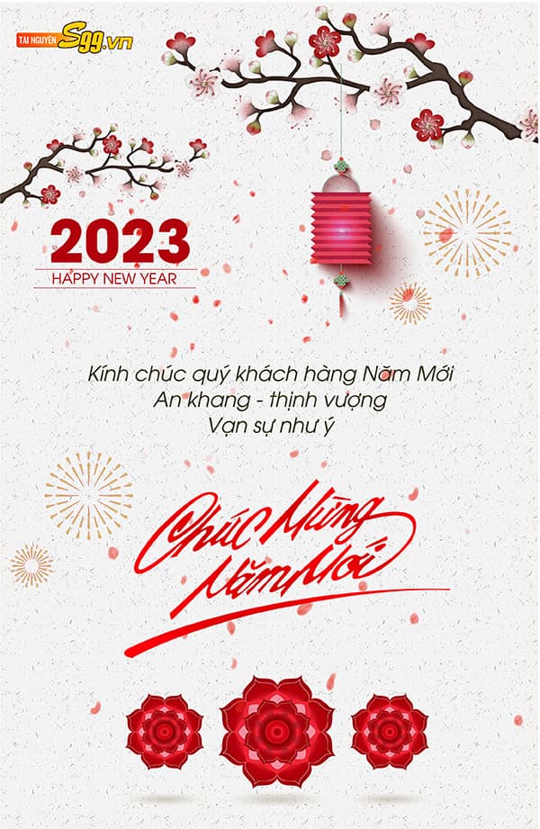 Thiệp chúc mừng năm mới dịp tết cổ truyền mẫu số 10 - File Corel