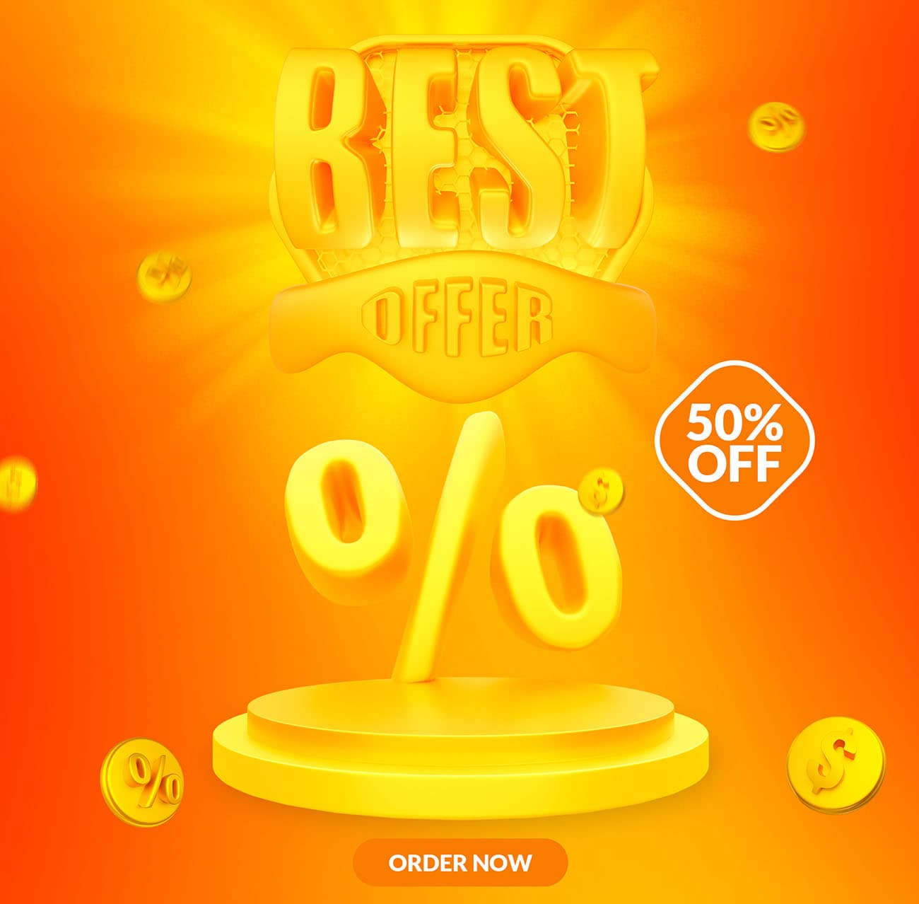 Background bục 3d khuyến mại file PSD mẫu B90